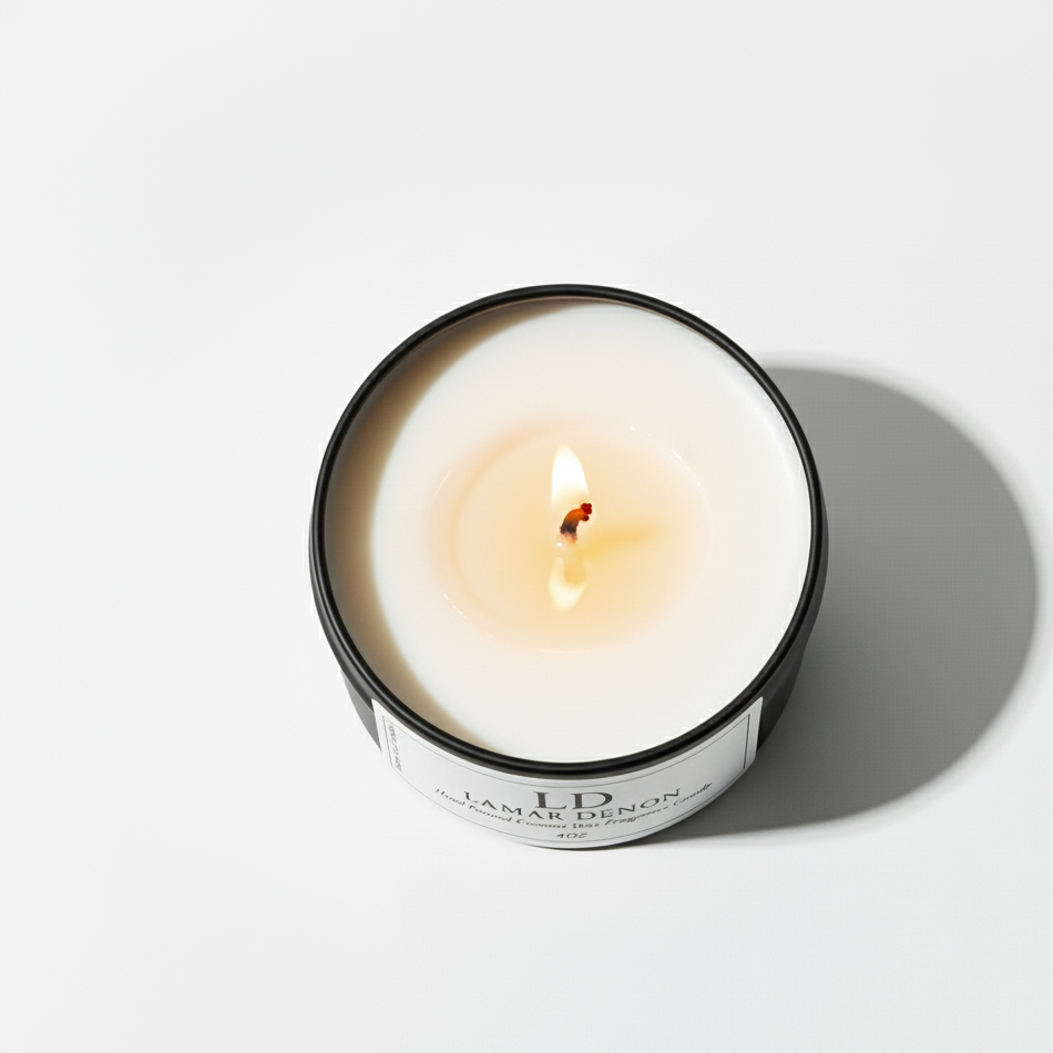 lamar denon tin candle lit