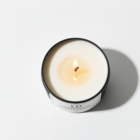 lamar denon tin candle lit
